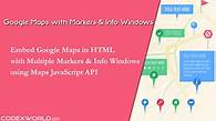 Video thumbnail for Google Maps with Multiple Markers and Info Windows using JavaScript - CodexWorld