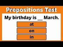 Video thumbnail for Prepositions Quiz। Grammar Test