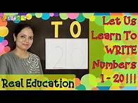 Video thumbnail for How to Write the Numbers 1-20 ? Writing Numbers 1-20 for Nursery | 123 Number Writing by Teacher