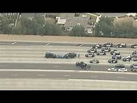 Video thumbnail for 91 Freeway closed in Anaheim after police chase ends in standoff