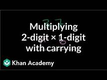 Video thumbnail for Multiplying: 2 digits times 1 digit (with carrying) | Arithmetic | Khan ...