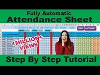 Video thumbnail for #82-How to Make Automated Attendance Sheet in Excel - Step by Step Tutorial