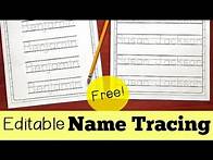 Video thumbnail for Customized Name Tracing Worksheet || Practice name tracing for preschoolers