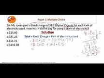 Video thumbnail for Calculating electricity bill given fixed charge and cost for each kwh