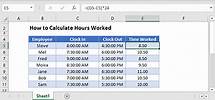 Video thumbnail for How to Calculate Hours Worked - Excel & Google Sheets