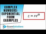 Video thumbnail for Complex Numbers - Exponential Form Examples : ExamSolutions Maths Tutorials