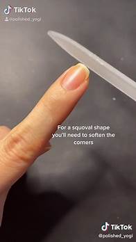 Video thumbnail for Short Squoval Nail Tips and Tutorial