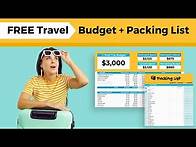 Video thumbnail for FREE Travel Budget Spreadsheet + Vacation Packing List! ✈️
