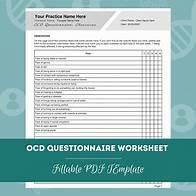 Video thumbnail for OCD Questionnaire Worksheet | Editable / Fillable PDF Template | for Counselors, Psychologists, Therapists - Etsy
