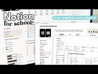 Video thumbnail for How to organize for school with Notion! 📚 | Free template + widgets ✨