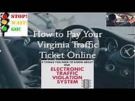 Video thumbnail for How To Pay Traffic Violation Ticket Fine Online USA Virginia