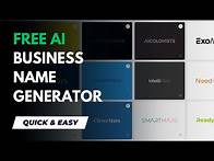 Video thumbnail for FREE AI Name Generator for Memorable Branding - NAMELIX