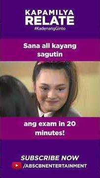 Video thumbnail for Sana all kayang sagutin ang exam in 20 minutes! | Kapamilya Shorts