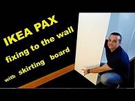 Video thumbnail for IKEA PAX wardrobe fixing to the wall (with skirting board)