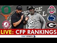 Video thumbnail for College Football Playoff Top 25 Rankings 2024 LIVE