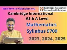 Video thumbnail for AS & A Level Mathematics Syllabus & Structure (9709) for 2023, 2024, 2025 #aslevelmath #alevelmath