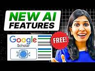 Video thumbnail for New AI features in Google Scholar 🤯 Every researcher must know!🔥AI tool for Literature Review