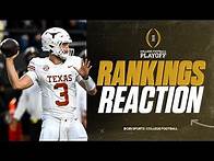 Video thumbnail for CFP Rankings Released: Experts react to the Week 12 College Football Playoff Rankings