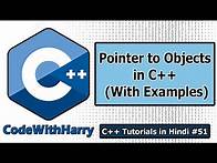 Video thumbnail for Pointers to Objects and Arrow Operator in CPP | C++ Tutorials for Beginners #51