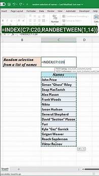 Video thumbnail for Choose a Random Name from Excel List with this Hack [2024]