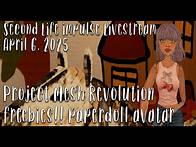 Video thumbnail for 4-6-25 Second Life Impulse Livestream,cardboard paperdoll avatar freebies from PMR event ends 4/8/25