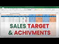 Video thumbnail for Sales Target Plan | How to Make Sales Target And Achievement Format in Excel