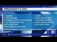 Video thumbnail for Presidents' Day 2025: What's open and closed on the federal holiday?