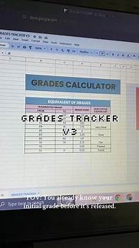 Video thumbnail for Grades Tracker V3 Template for College Students