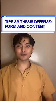 Video thumbnail for Tips sa Thesis Defense: Form and Content