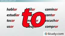 Video thumbnail for -AR Verbs in Spanish | Conjugation Chart & Examples