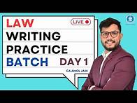 Video thumbnail for CA Foundation Law - Writing Practice Batch | Day 1