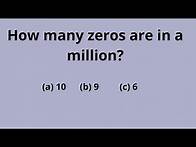Video thumbnail for Maths Quiz for Year 6