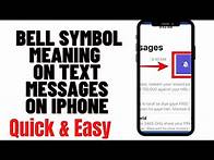 Video thumbnail for WHAT DOES THE BELL SYMBOL MEAN ON TEXT MESSAGES ON IPHONE