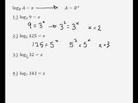 Video thumbnail for Simple Log Equations - Re-arranging logs into exponential equations - Quick Explanation!
