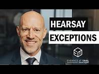 Video thumbnail for How to Spot Hearsay Exceptions -- Fast!
