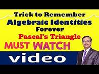 Video thumbnail for Trick 194 - All Ten Algebraic Identities: Remember Forever