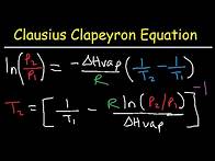 Video thumbnail for Clausius Clapeyron Equation Examples and Practice Problems