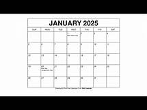 Video thumbnail for Free Printable January 2025 Calendar Templates With Holidays - Wiki Calendar