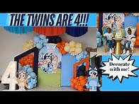 Video thumbnail for Bluey themed birthday party for the twins!