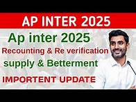 Video thumbnail for AP INTER 2025 EXAM DATES OUT NOW! || Recounting & Re verification