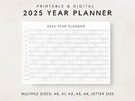 Video thumbnail for 2025 Year Planner Printable, Yearly Planning Calendar, Calendar Poster, 2025 Digital Calendar, 2025 Calendar, 2025 Planner, Year at a Glance - Etsy