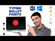 Video thumbnail for How to Insert or Type Bullet Point Symbol on Keyboard (in Word & on Windows)