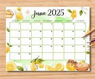 Video thumbnail for EDITABLE June 2025 Calendar, Cute & Fresh Summer Planner With Lemons, Printable Monthly Calendar for Kids School Home Office Work, Digital - Etsy