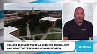 Video thumbnail for College Closures Surge as Declining Enrollment and Rising Costs Reshape Higher Education