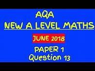 Video thumbnail for NEW A Level Maths AQA 2018 Paper 1 Walkthrough - Question 13: Real Life Calculus Problem
