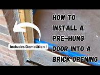 Video thumbnail for How to install a pre-hung exterior door into a brick home