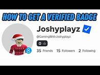 Video thumbnail for How to get your own Official Roblox Verified Badge