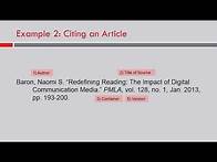 Video thumbnail for MLA Works Cited 8th Edition