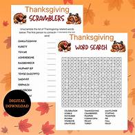 Video thumbnail for Thanksgiving Word Search and Scramblers Printable Game Set – Fun, Educational Puzzles for Kids & Adults   Bonus Thanksgiving Word's Game - Etsy