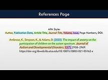 Video thumbnail for Using APA Citations (7th Edition) to Cite Your Sources